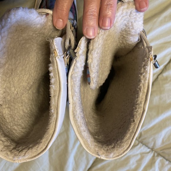 COACH POPPY Peggey Tartan Plaid Quilted Women's Shearling Winter Boots 8.5 B Q73 - Picture 6 of 8